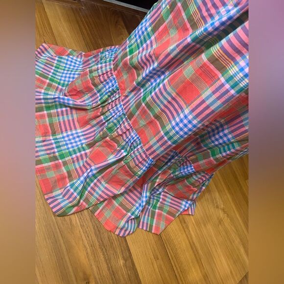 J Crew Plaid Maxi Dress tie front size M - Picture 5 of 15